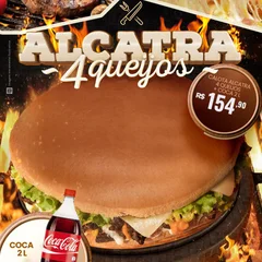 Combo Calota Alcatra 4 Queijos + Coca 2L 
