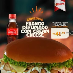 COMBINHO Calotinha Frango Defumado com Cream Cheese + Coca 200ml