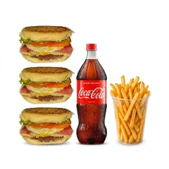 3 X Prensado + Refri + Batata Frita (400g)