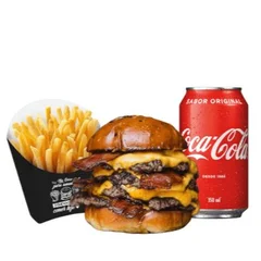 Combo | Bacon Burger + Fritas + Coca Cola 350ml