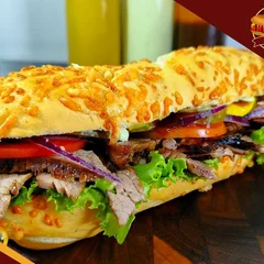 Churrasco no Pão Fraldinha (BAGUETE PARMESÃO 20CM)