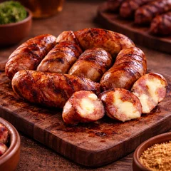 10 Linguiça Caseira Recheada com Queijo