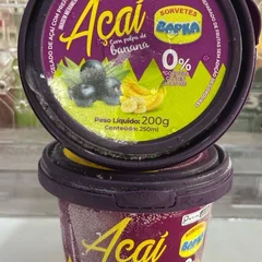 Sorvete Bapka Açai Polpa Guarana Com Morango 200g