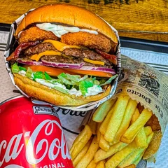 🍔🥤🍟  Combo Smash Churrasco 2.0 + Batata + Coca-Cola Lata