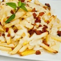 Fritas com Mussarela e Bacon