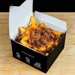 Fritas com Cheddar e Bacon - Tamanho M - (150g in natura)