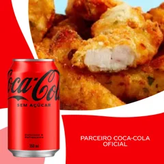Isca de frango empanado (P)+ Zero Açúcar Coca-Cola 350ml