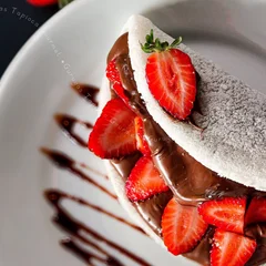 Tapioca de Morango com Chocolate 