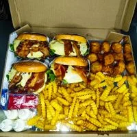 combo familia especial 4 rota burger especial 1 coca cola 2litros 1 batata 400gr nuggets 200gr