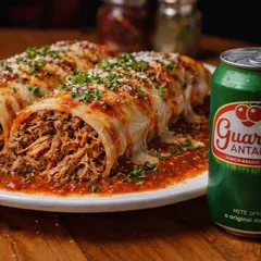 Panqueca Mista ao Molho Sugo + Guaraná Lata