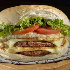 X-Duplo Tradicional - 2 Burguer tradicional - queijo - presunto-  bacon - salada