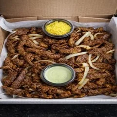Porção Carne acebolada