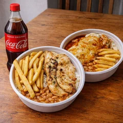 Grelhado + Parmegiana e Fritas + Coca Original 600ml