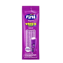Bala Fini Tubes Ácido Uva Embalagem 15g