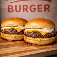 ⭐Dois Burguer Carne e queijo