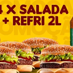 4 x saladas + fritas + refri 1,5