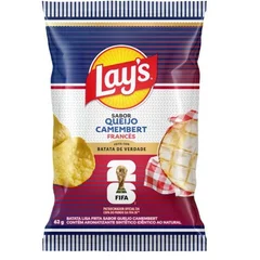 Batata Frita Lisa Queijo Camembert Francês FIFA Lay's 62g