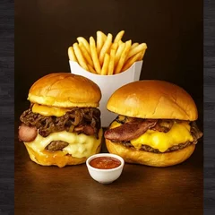 2 Burguers Da Sua Escolha + 1 Batata