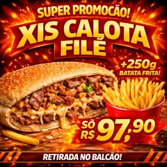 xis calota filé + 250g batata frita 