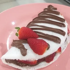 Tapioca Kinder Bueno, Nutella, Creme de Ninho e Uva