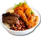 Marmitex P (Tam 07) - Churrasco e Frango frito