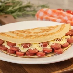 Tapioca Com Linguiça e Queijo