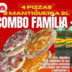 Combo Família: 4 Pizzas (G) + 2 Mantiqueira 2L
