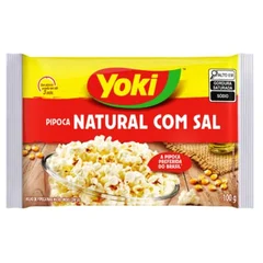 Pipoca para Micro-ondas Natural Com Sal Yoki Pacote 100g