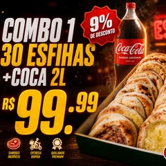 Combo 4  28 esfihas + coca cola 2l
