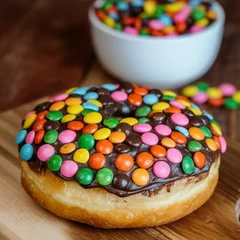 Donut de Confetes Coloridos