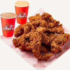(LEVE 24 TIRAS PROMO) 12 tiras de frango + 2 Copão de 200ml de molho