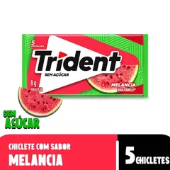 Chiclete Trident Melancia Sem Açucar 8g Embalagem Com 5 Unid