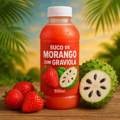 Suco de Morango C/ Graviola 500ml