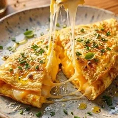 Omelete com Muuito Queijo