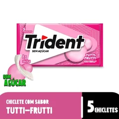 Chiclete Tutti Frutti sem Açúcar Trident 8g