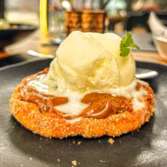 Waffle C/ doce de Leite & Sorvete