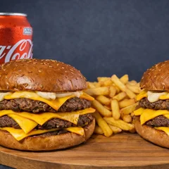 2 Smash Duplo + 2 batata + 2 Coca Cola lata 350ml