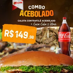 COMBO Calota Contra Filé Acebolado + Coca 2L