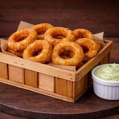 Aneis de Cebola Empanada