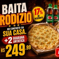 Baita Rodízio no Conforto da Sua Casa. +2 GUARANA ANTATICA  