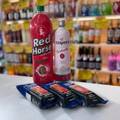 COMBO VODKA ETERNITY WATERMELON 900ML + 1 RED HORSE SABOR MELANCIA 2L + 3 GELO DE COCO SABOR MELANCIA 200ML 