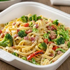 Salada Fettuccine com Bacon (Fria)