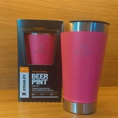 COPO STANLEY COM CX TAMPA E ABRIDOR COR ROSA