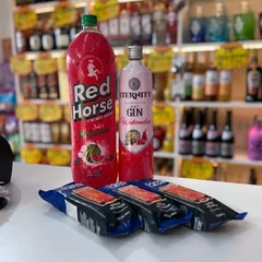 COMBO GIN ETERNITY WATERMELON 900ML + 1 RED HORSE SABOR MELANCIA 2L + 3 GELO DE COCO SABOR MELANCIA 200ML 
