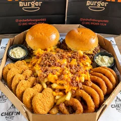 O Poderoso Chefin | 2 Burgers | Batata Premium | Aneis de Cebola | Nuggets