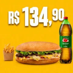Combo Calota Turbinado + Guaraná 1,5 L + Fritas P Tradicional