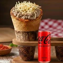 Strogonoff de carne + Refrigerante lata 