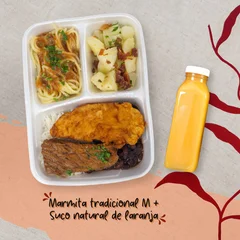Combo Marmita Tradicional Média + Suco