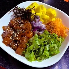 Poke de Camarão e salmão