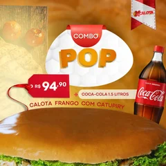 Combo Calota Frango com Catupiry + Coca 1,5l